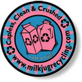 Fluorescent Red Paper Roll Labels Stock Circle (2" Dia.)